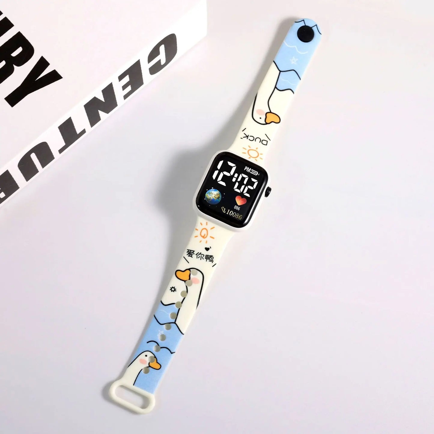 Stitch & Hello Kitty Çocuk Saati | Kız Çocuk Dijital Saat | Renkli LED Ekranlı Akıllı Bileklik | Sevimli Karakter Tasarımı