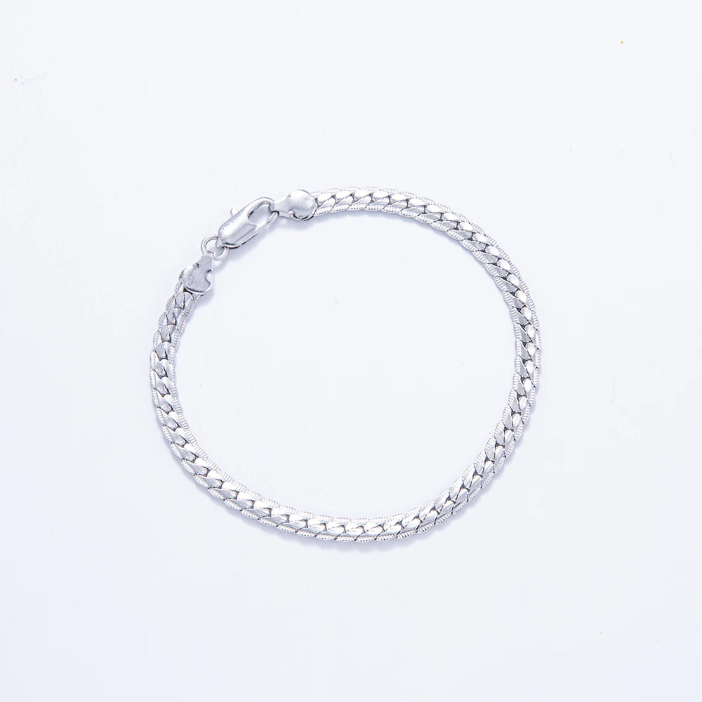5 mm Gümüş Renk Lüks Zincir Kolye | Kadın & Erkek Unisex Moda Takı | Düğün, Nişan ve Günlük Şıklık İçin