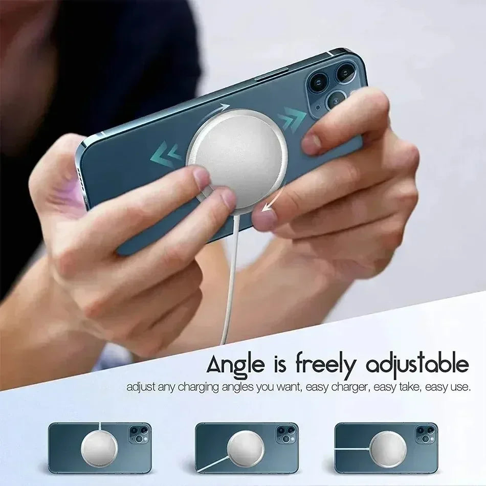 Manyetik Hızlı Kablosuz Şarj Cihazı – iPhone 16/15/14/13/12 Pro Max, Mini, AirPods Uyumlu, USB-C Girişli 15W Fast Charger