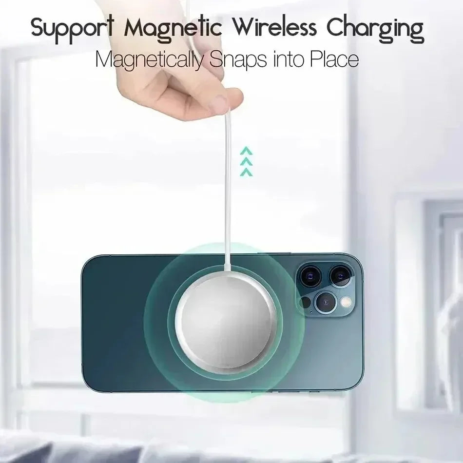 Manyetik Hızlı Kablosuz Şarj Cihazı – iPhone 16/15/14/13/12 Pro Max, Mini, AirPods Uyumlu, USB-C Girişli 15W Fast Charger