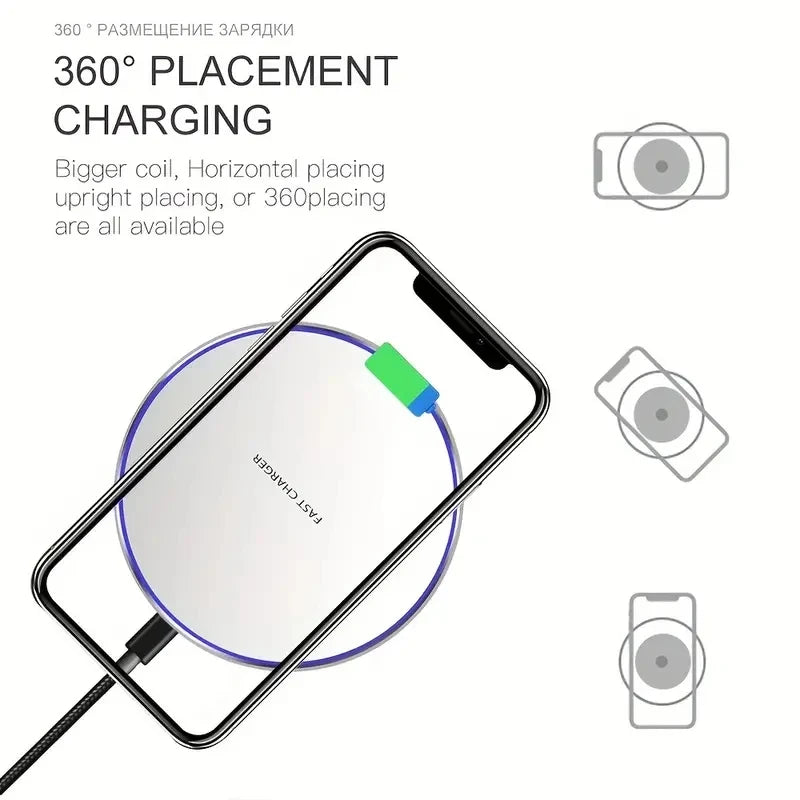 30W Kablosuz Hızlı Şarj Cihazı | iPhone 15, 14, 13, 12, Pro Max – Samsung S23, Xiaomi, Huawei Uyumlu Şarj Standı
