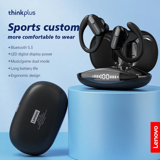 Orijinal Lenovo XT80 Spor Kablosuz Kulaklık – Mikrofonlu, LED Güç Göstergeli, HiFi Stereo Ses, Bluetooth 5.3 TWS Kulak İçi Kulaklık