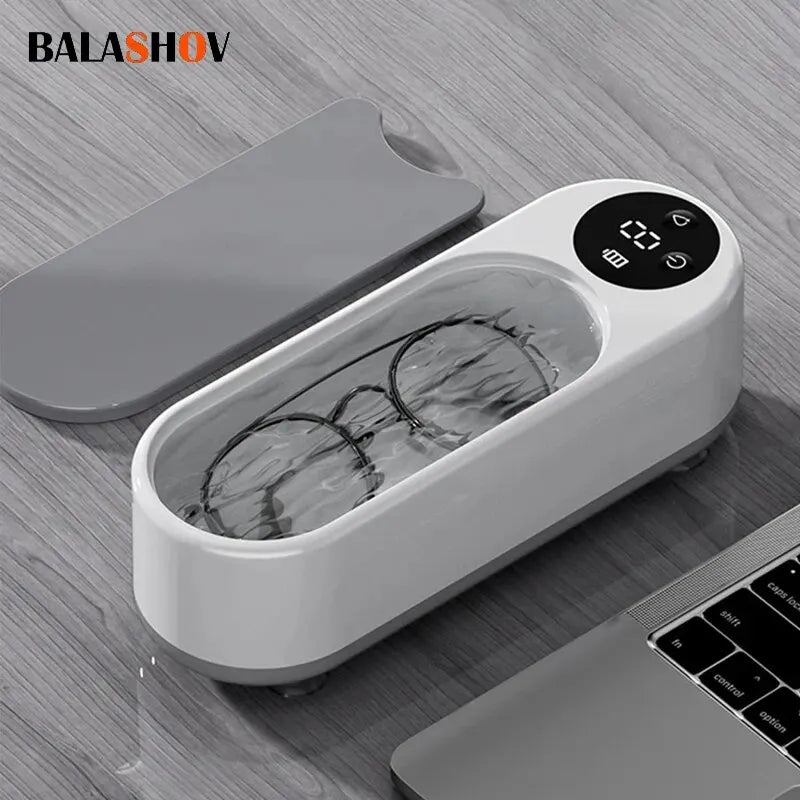 BALASHOV Ultrasonik Temizlik Makinesi – 450ml Kapasiteli Takı, Gözlük ve Aksesuar Temizleyici, Sessiz ve Güçlü Mini Cihaz