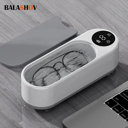 BALASHOV Ultrasonik Temizlik Makinesi – 450ml Kapasiteli Takı, Gözlük ve Aksesuar Temizleyici, Sessiz ve Güçlü Mini Cihaz