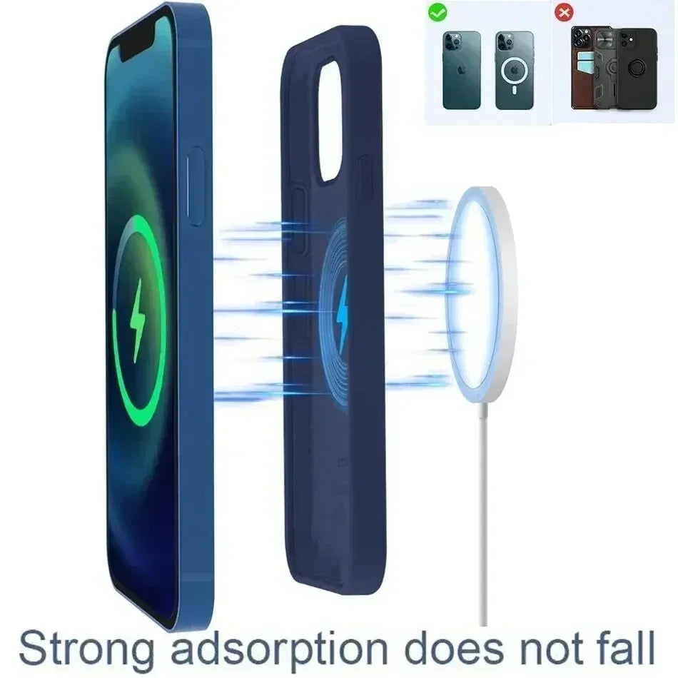 Manyetik Hızlı Kablosuz Şarj Cihazı – iPhone 16/15/14/13/12 Pro Max, Mini, AirPods Uyumlu, USB-C Girişli 15W Fast Charger