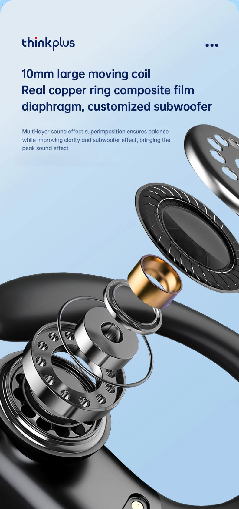 Orijinal Lenovo XT80 Spor Kablosuz Kulaklık – Mikrofonlu, LED Güç Göstergeli, HiFi Stereo Ses, Bluetooth 5.3 TWS Kulak İçi Kulaklık